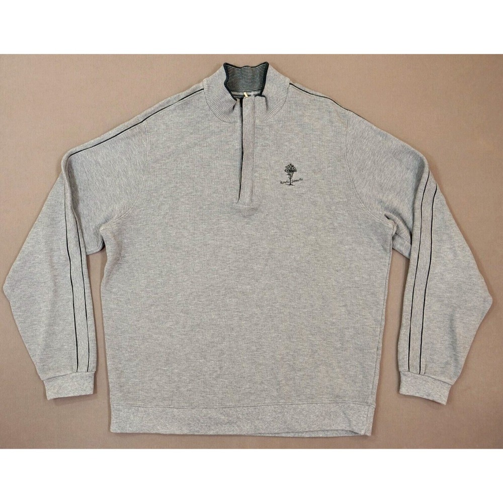 Carnoustie Sweater Mens Extra Large Gray Golf Pullover 1/4 Zip Long Sleeve